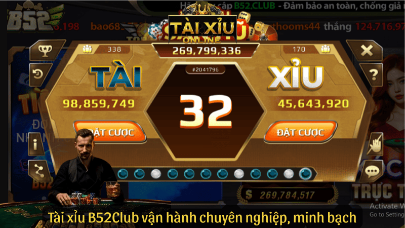 Tài xỉu B52Club vận hành chuyên nghiệp, minh bạch