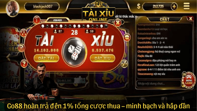 Go88 hoàn trả đến 1% tổng cược thua – minh bạch và hấp dẫn