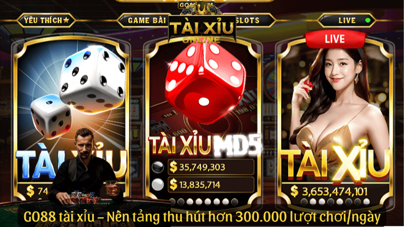 GO88 tài xỉu – Nền tảng thu hút hơn 300.000 lượt chơi/ngày
