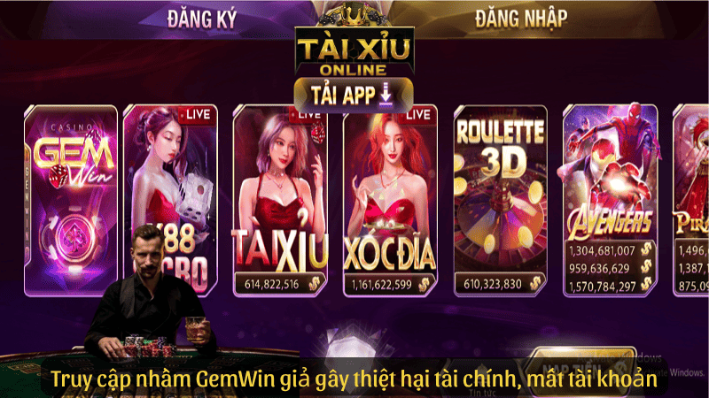 Truy cập nhầm GemWin giả gây thiệt hại tài chính, mất tài khoản