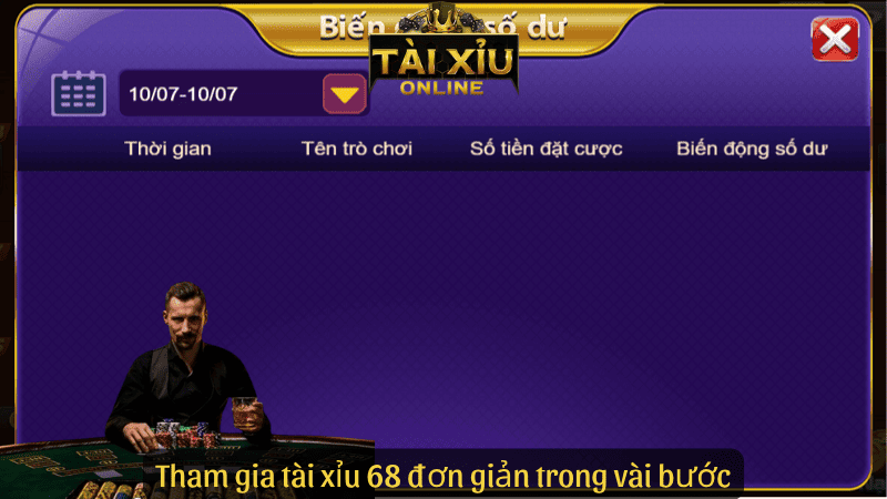 Tham gia tài xỉu 68 đơn giản trong vài bước