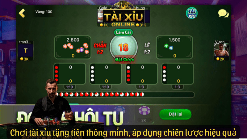 Chơi tài xỉu tặng tiền thông minh, áp dụng chiến lược hiệu quả