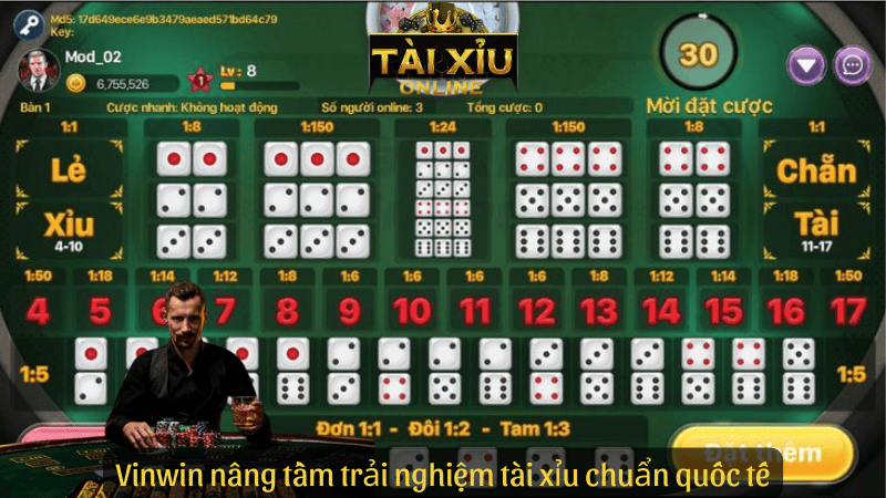 Vinwin nâng tầm trải nghiệm tài xỉu chuẩn quốc tế